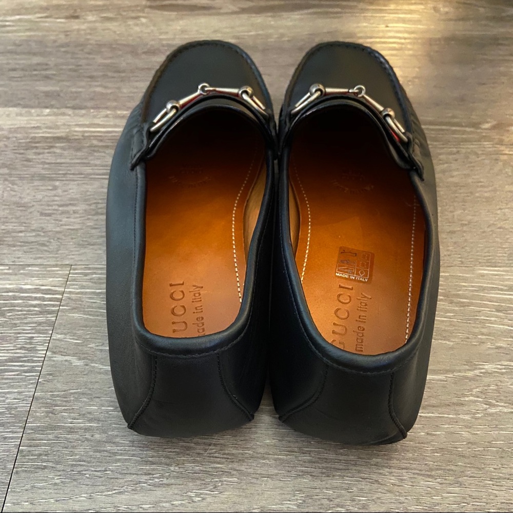 SOLD NEW Gucci leather driver with web - Picture 8 of 9